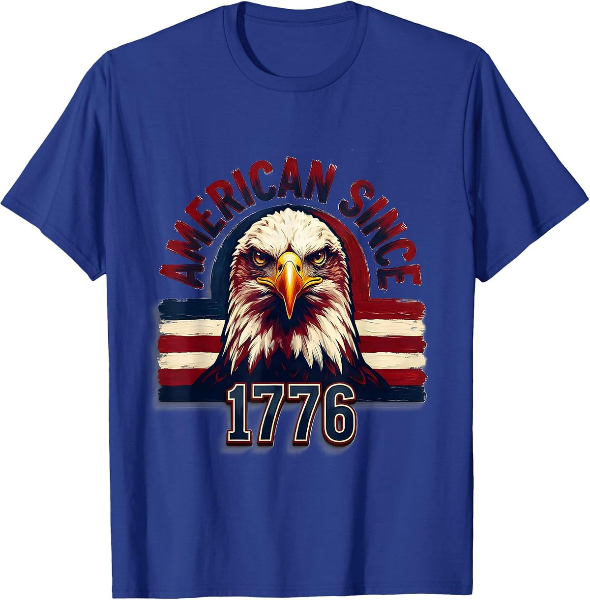 Men's American Since 1776 Patriotic Eagle Flag 250th Anniversary T-Shirt - Royal Blue