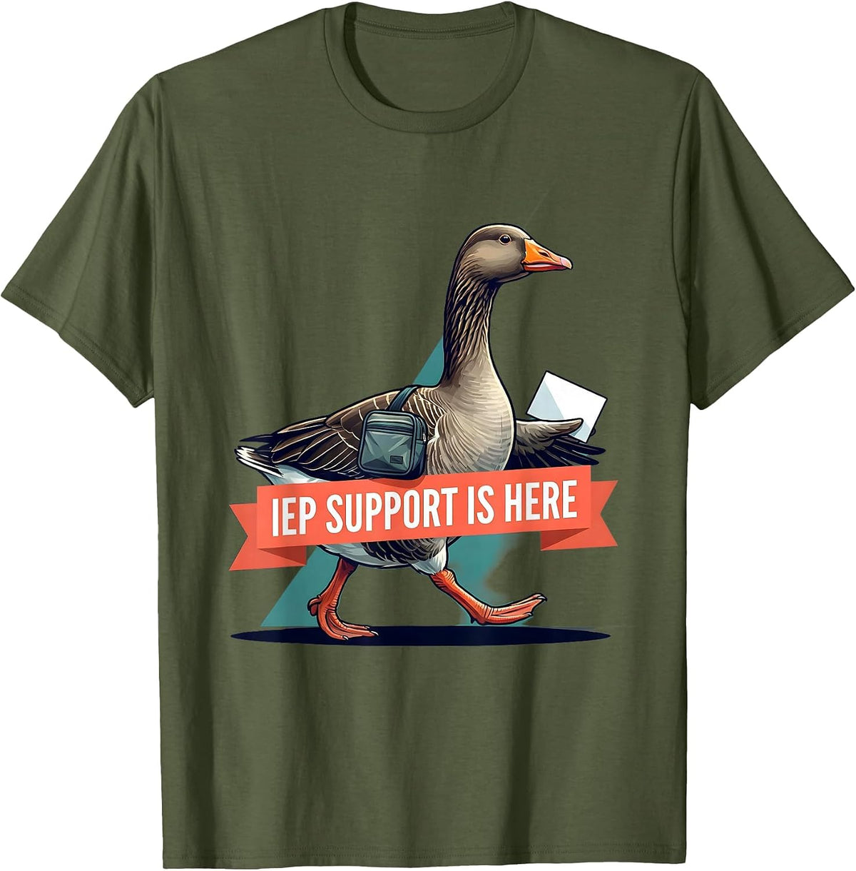 Men's IEP Support Is Here Funny Special Education Teacher Sped T-Shirt - Olive Green