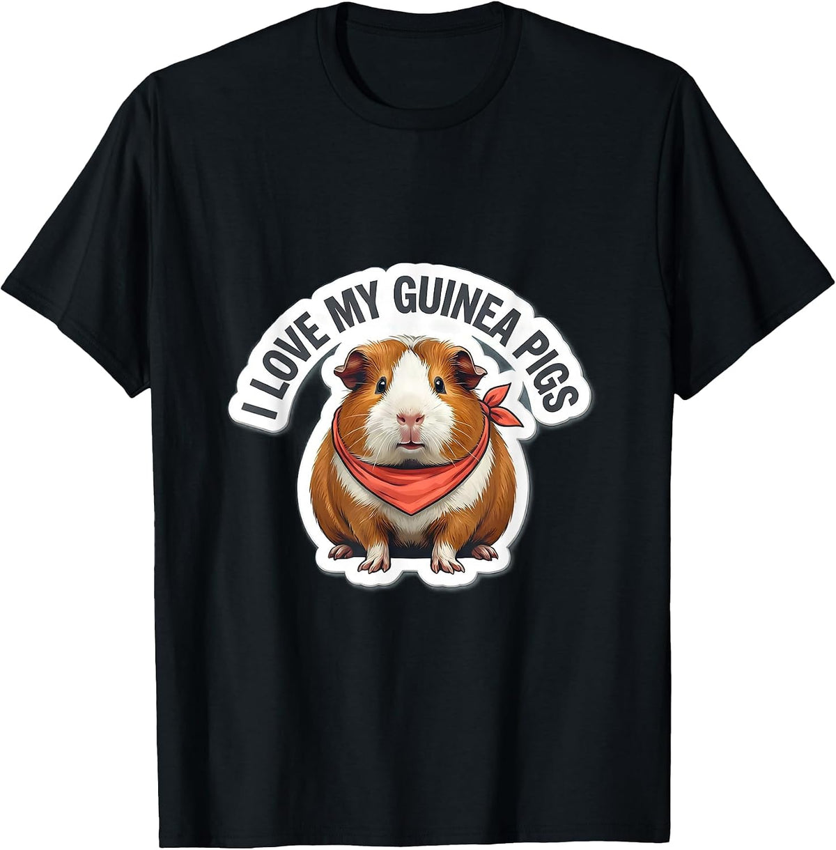 Men's I Love My Guinea Pigs Funny Farm Animal Lover Gift T-Shirt - Black