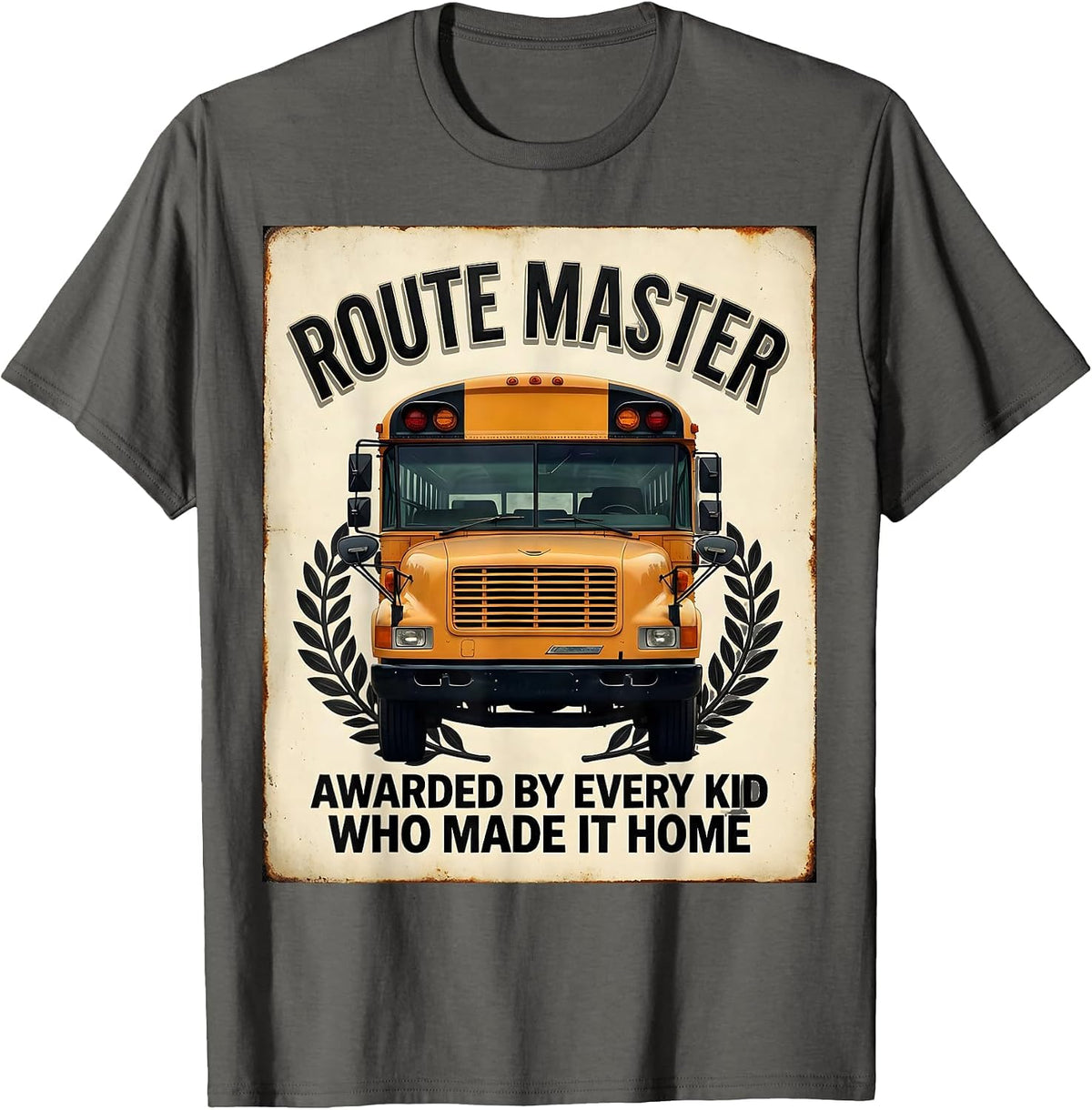 Route Master, Awarded By Every Kid Who Made It Home Vintage T-Shirt - Asphalt Grey