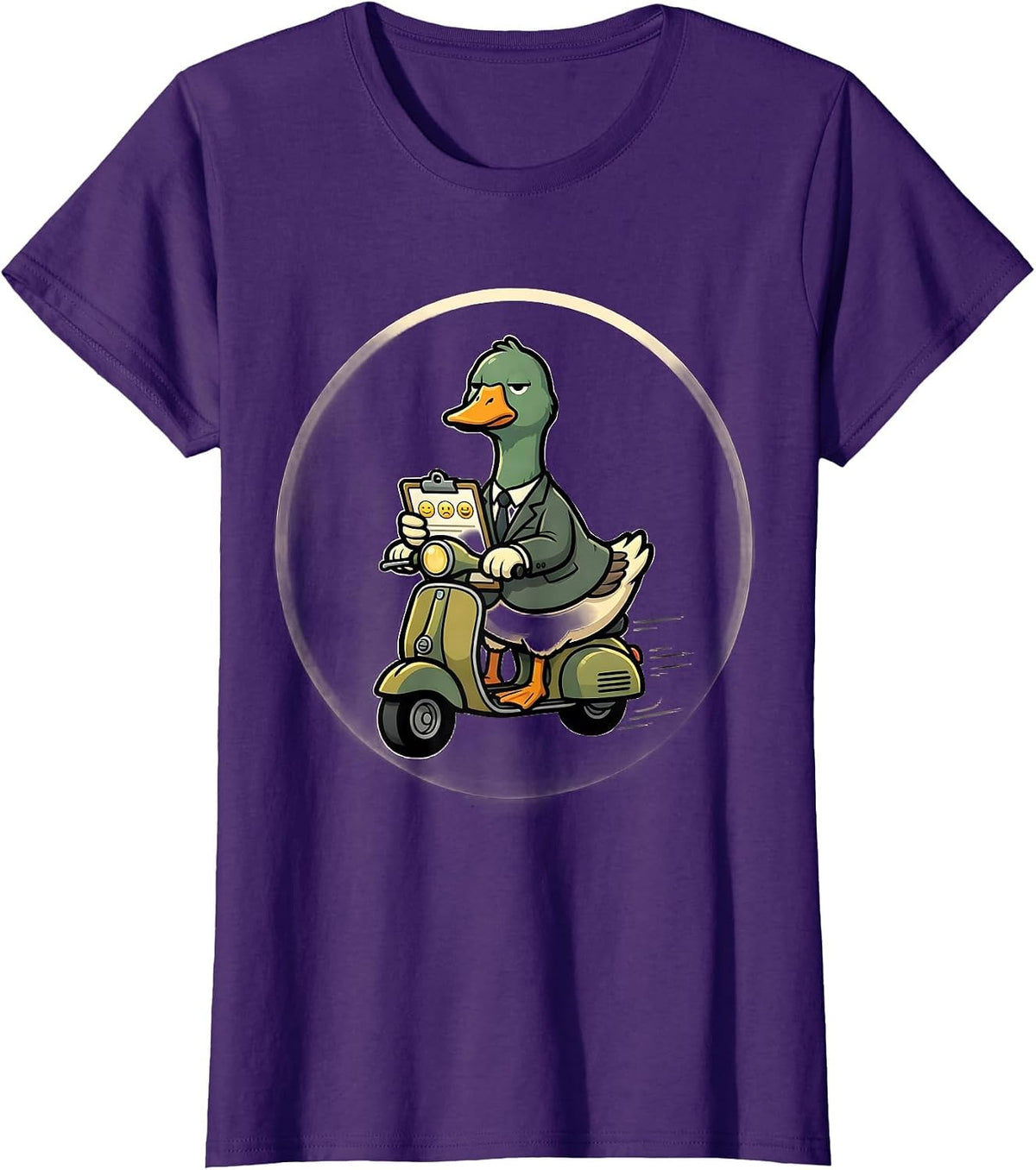 Women's Off To Regulate Emotions Funny Goose Scooter ABA Therapist T-Shirt - Purple