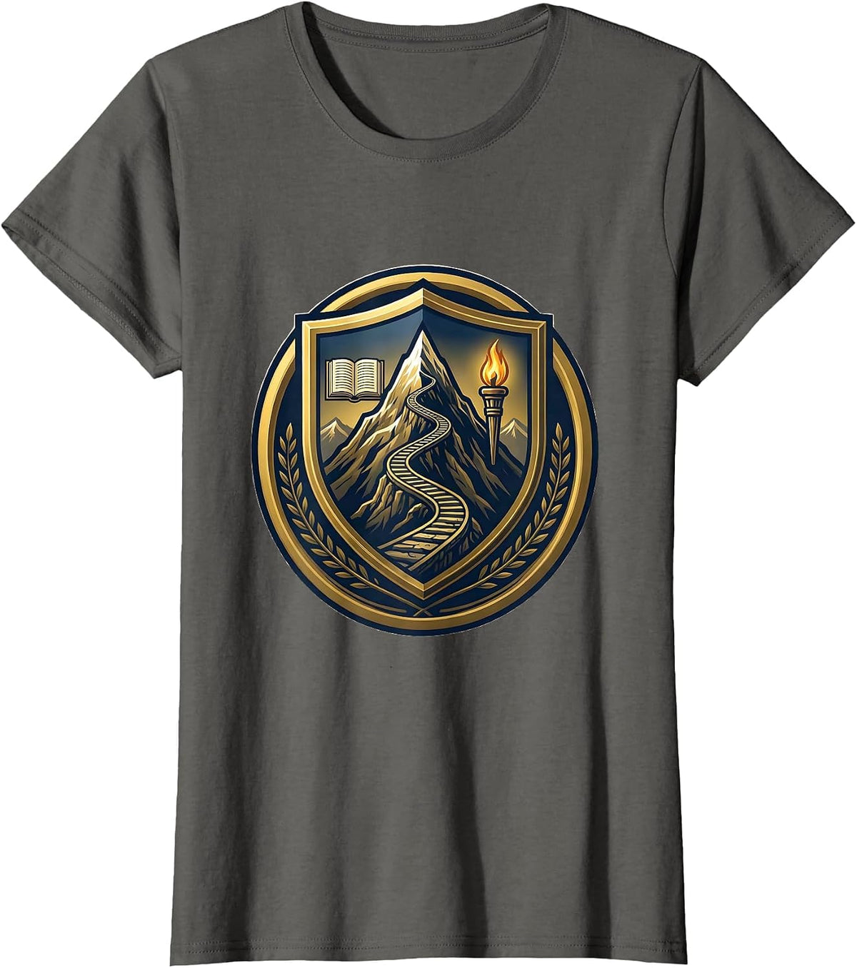 Women's Special Education Teacher Mountain Path Graphic T-Shirt - Asphalt Grey