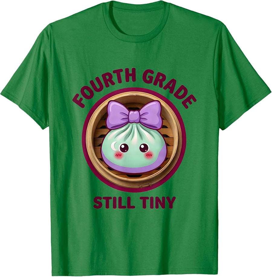 Men's Fourth Grade Still Tiny Cute Dumpling First Day of School T-Shirt - Kelly Green