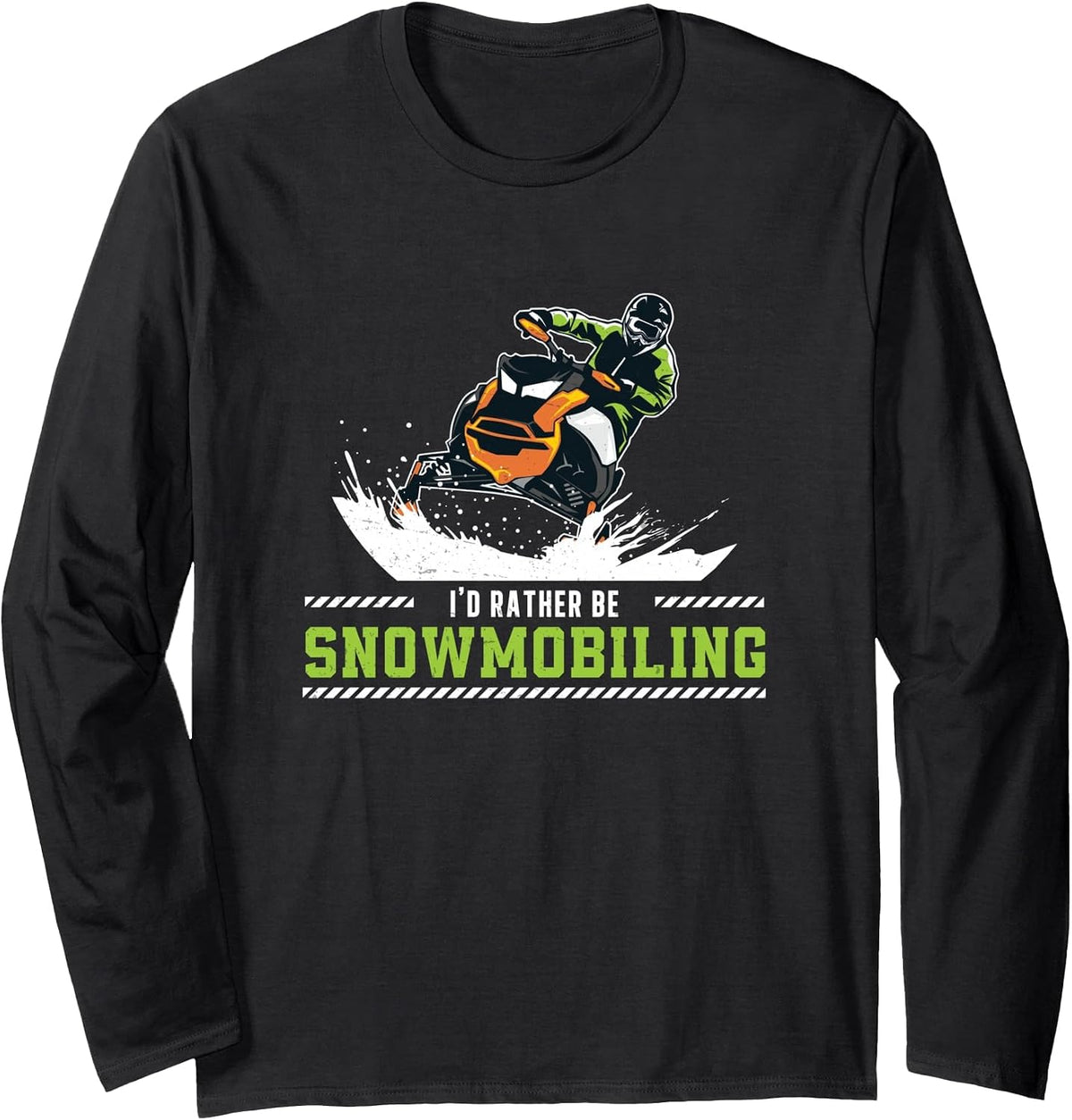 Classic Snowmobiling Snocross for A Snowmachine Snowmobiler Long Sleeve T-Shirt - Adult Unisex Black