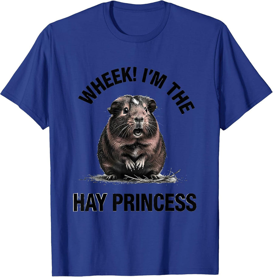 Wheek! I'm The Hay Princess Funny Guinea Pig Cavy Lover T-Shirt - Royal Blue