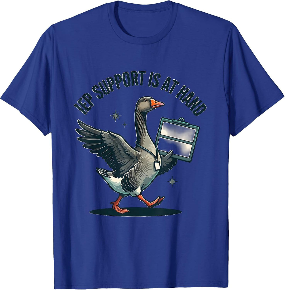 IEP Support Is At Hand Funny Special Education Teacher SPED T-Shirt - Royal Blue