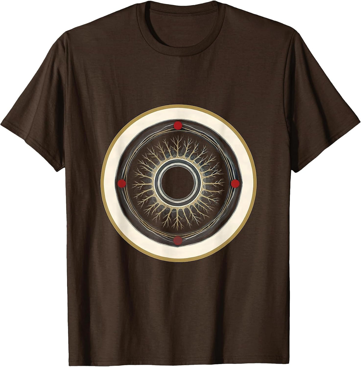 Men's Christmas Wreath Radiology Tech Pun Humor Gift T-Shirt - Brown