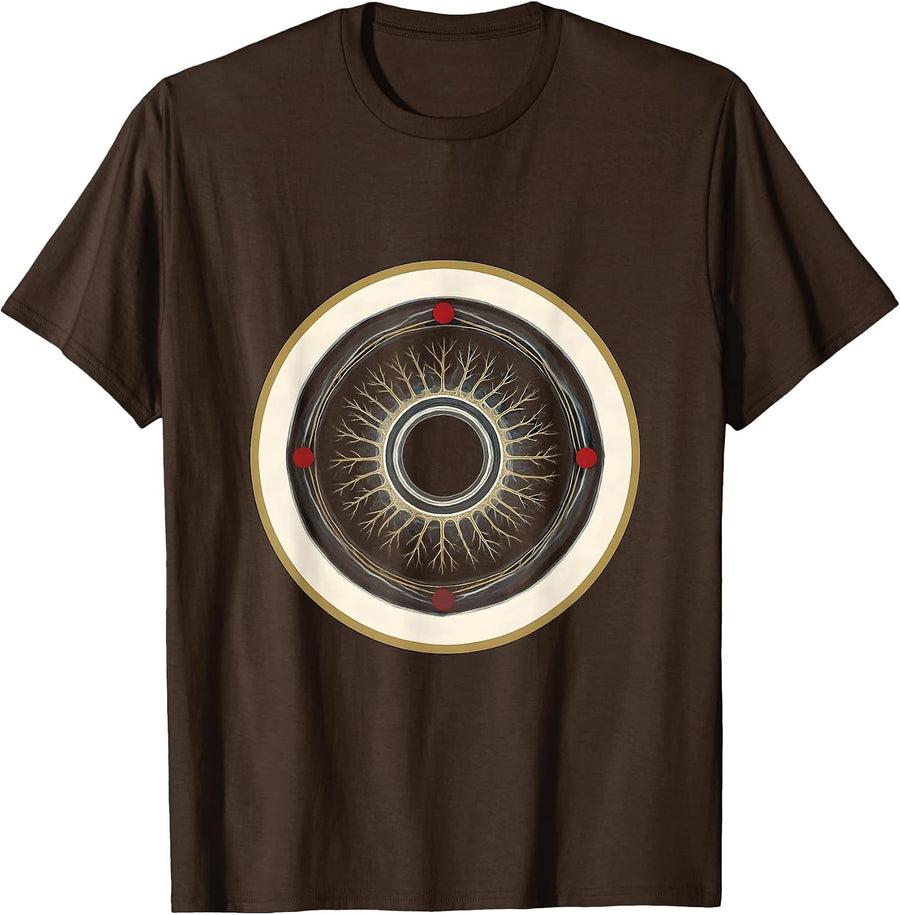 Men's Christmas Wreath Radiology Tech Pun Humor Gift T-Shirt - Brown