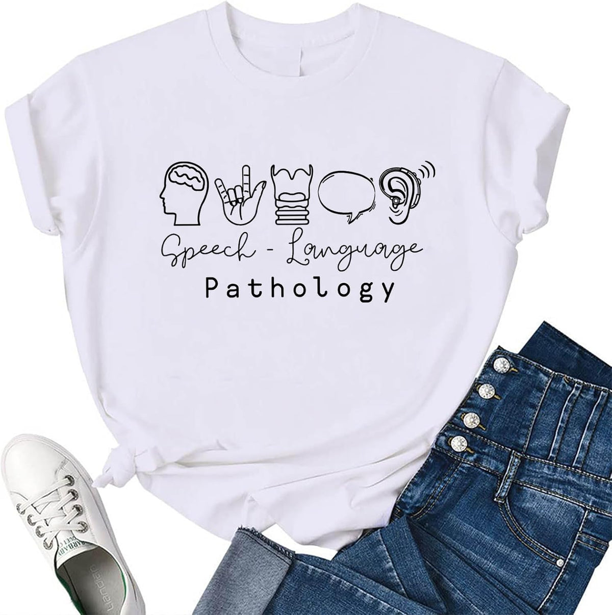 Speech Therapist Shirt Speech Language Pathologist Tee SLP Nurse Shirt - White