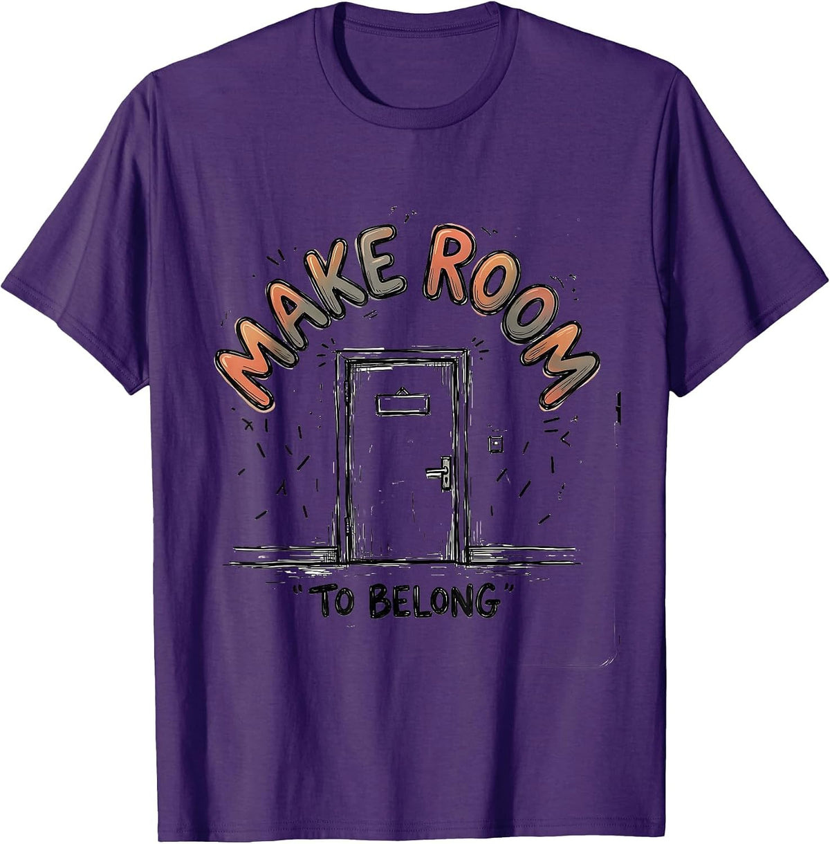 Men's Make Room To Belong Special Education Teacher Autism T-Shirt - Purple
