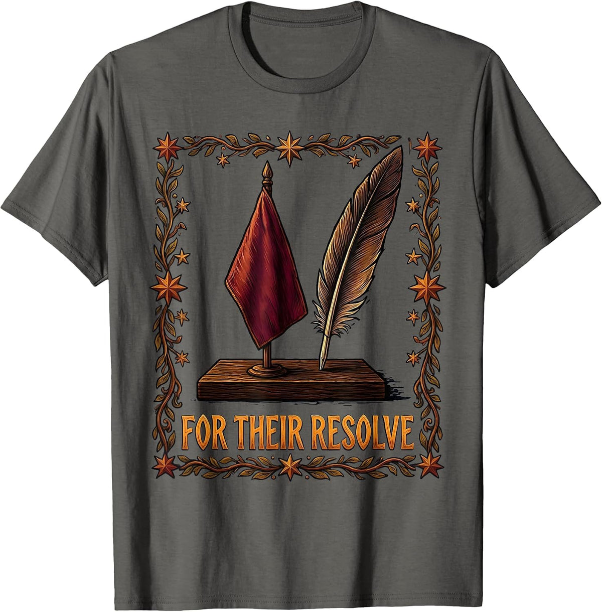 For Their Resolve Vintage Patriotic Memorial Day T-Shirt - Asphalt Grey