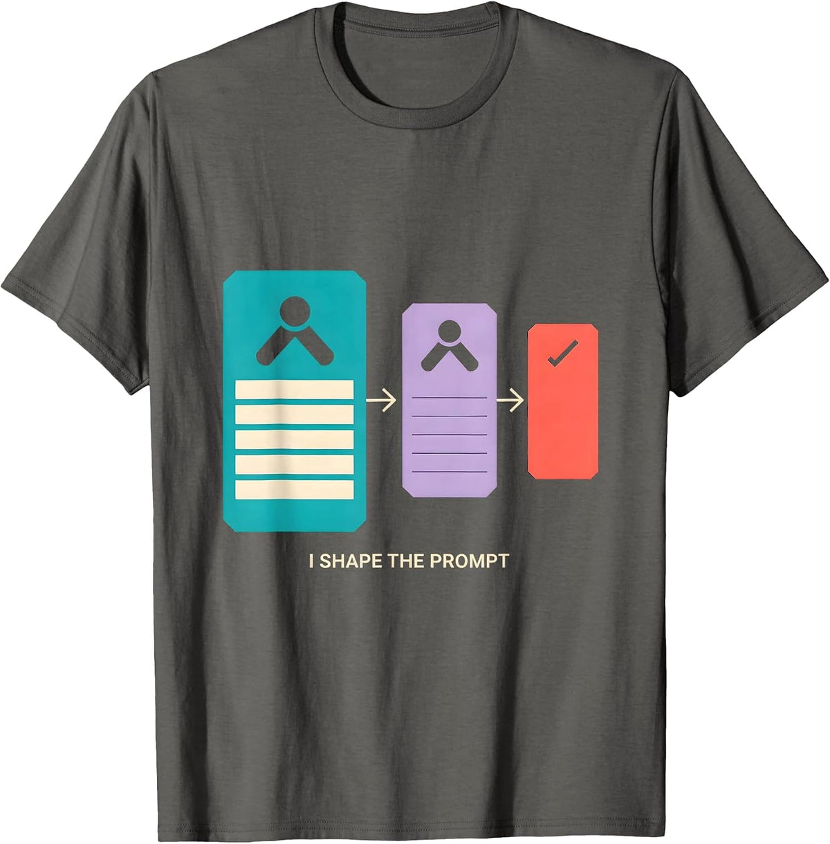 Men's I Shape The Prompt Funny Special Education Teacher SPED Aide T-Shirt - Asphalt Grey