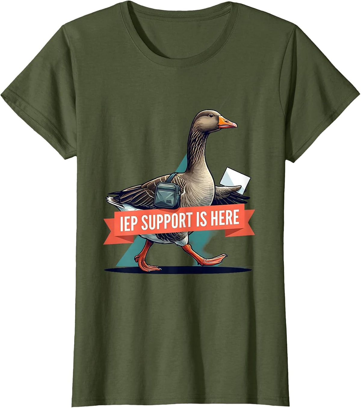 Women's IEP Support Is Here Funny Special Education Teacher Sped T-Shirt - Olive Green