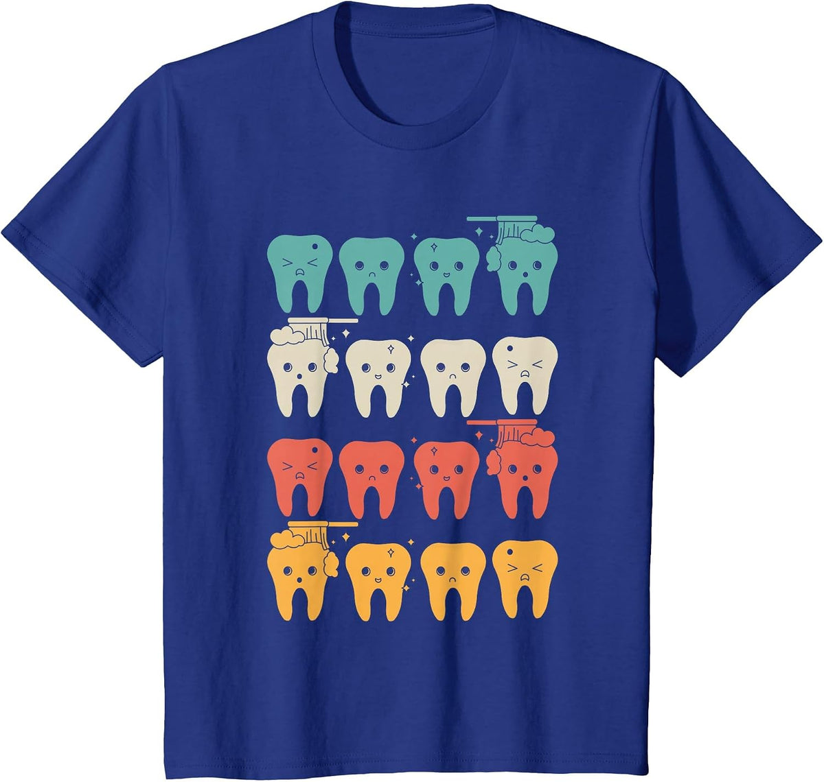 Retro Dental Assistant T-Shirt - Royal Blue