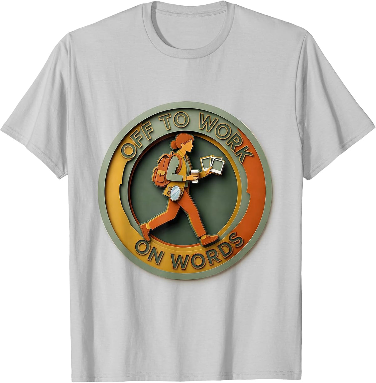 Men's Off To Work On Words Funny Speech Therapist ABA Therapy T-Shirt - Silver Grey