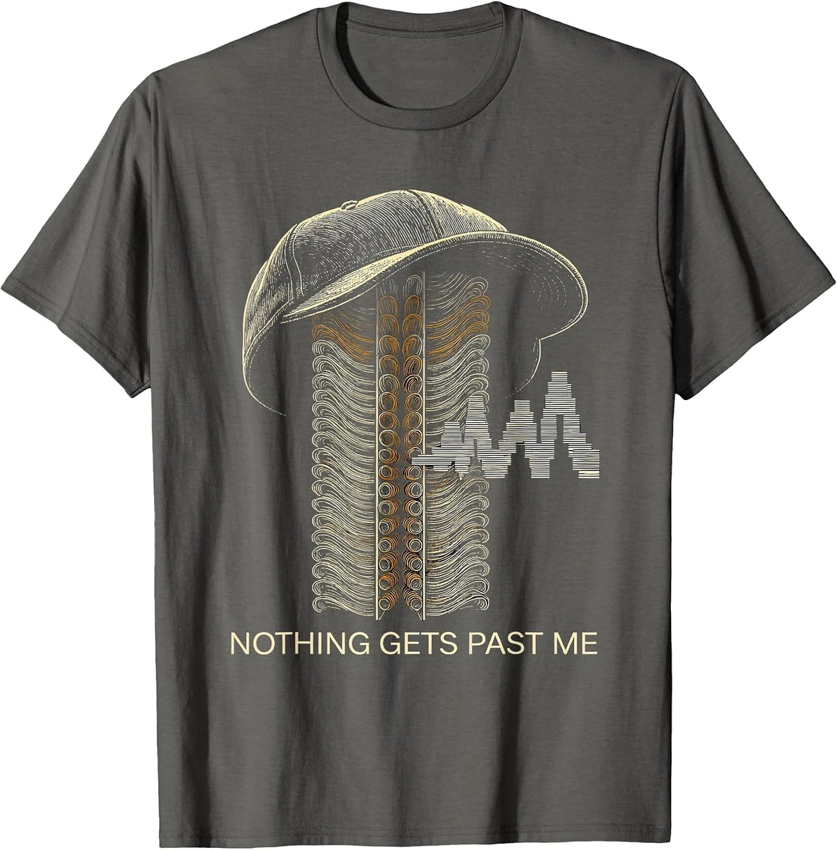 Nothing Gets Past Me Funny Lab Tech Clinical Science Humor T-Shirt - Asphalt Grey