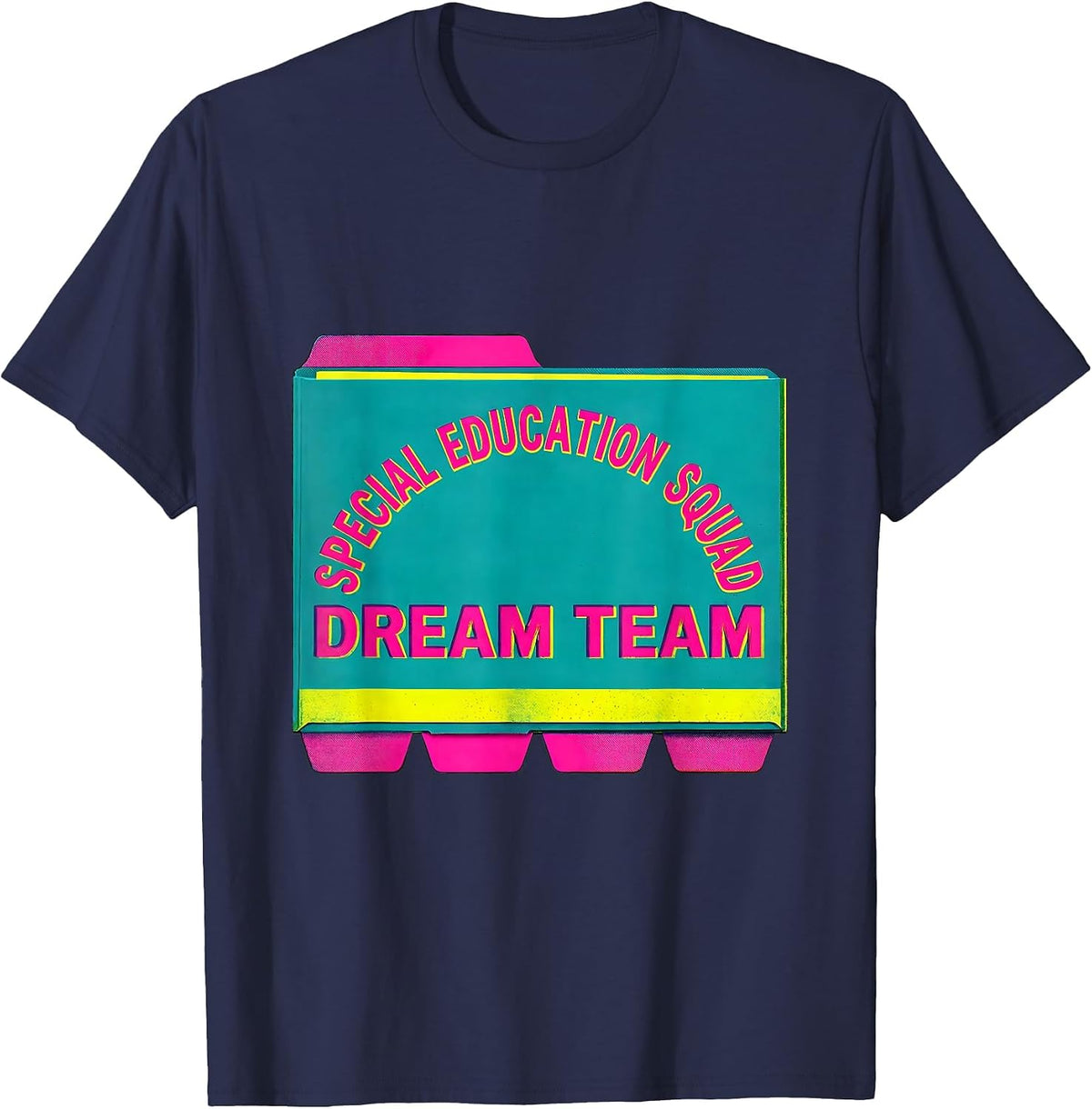 Men's Special Education Squad Dream Team Retro Teacher T-Shirt - Navy Blue