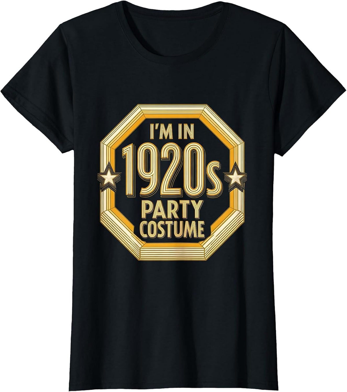 I'm In 1920s Party Costume Vintage Roaring Twenties New T-Shirt - Black