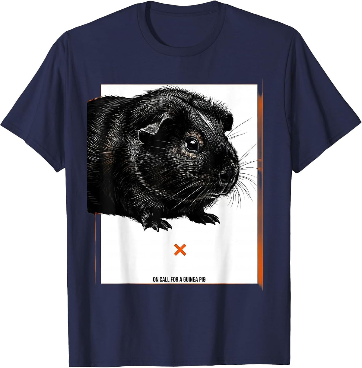 On Call For A Guinea Pig Funny Pet Lover Everyday Humor T-Shirt - Navy Blue