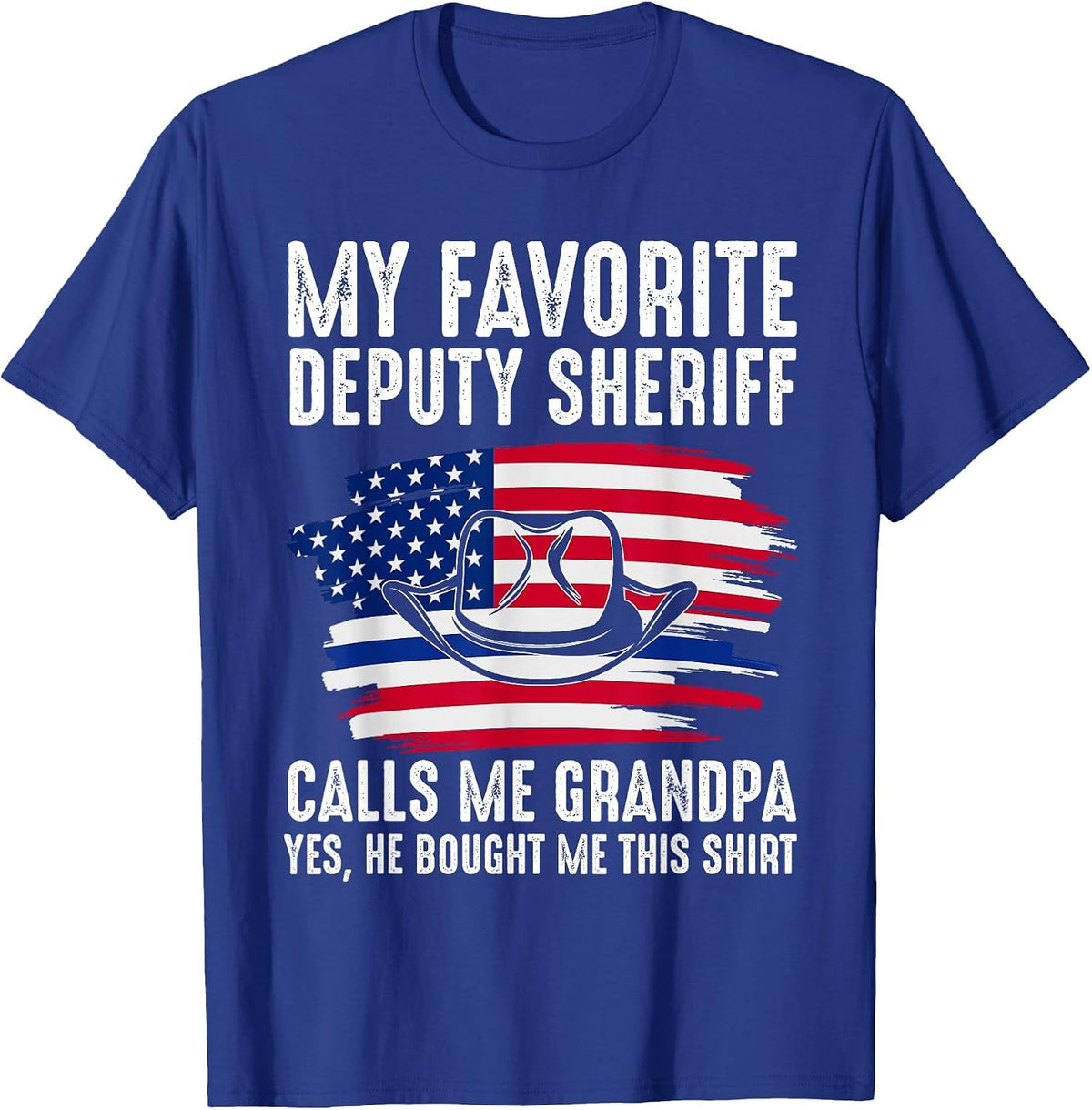 My Deputy Sheriff Calls me Grandpa Deputy Sheriff T-Shirt - Royal Blue
