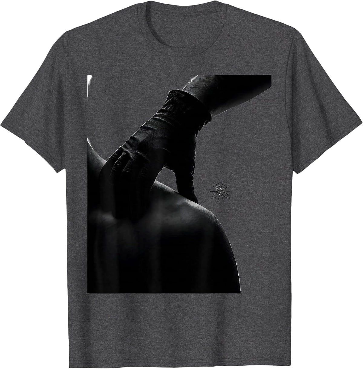 Men's Radiology Tech Shoulder Hold Monochrome Rad Tech Gift T-Shirt - Dark Heather Grey