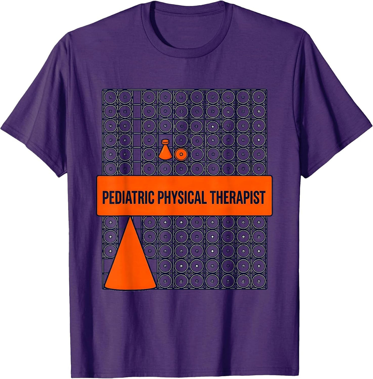 Men's Pediatric Physical Therapist Geometric OT PT Student T-Shirt - Purple