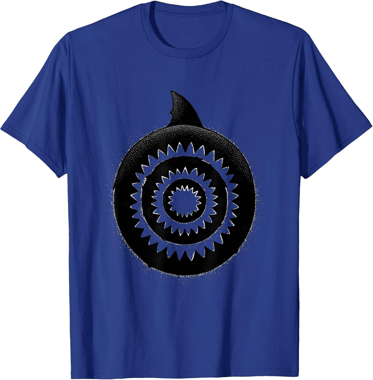 Men's Shark Jaw Protective Emblem Wildlife Humor Novelty T-Shirt - Royal Blue