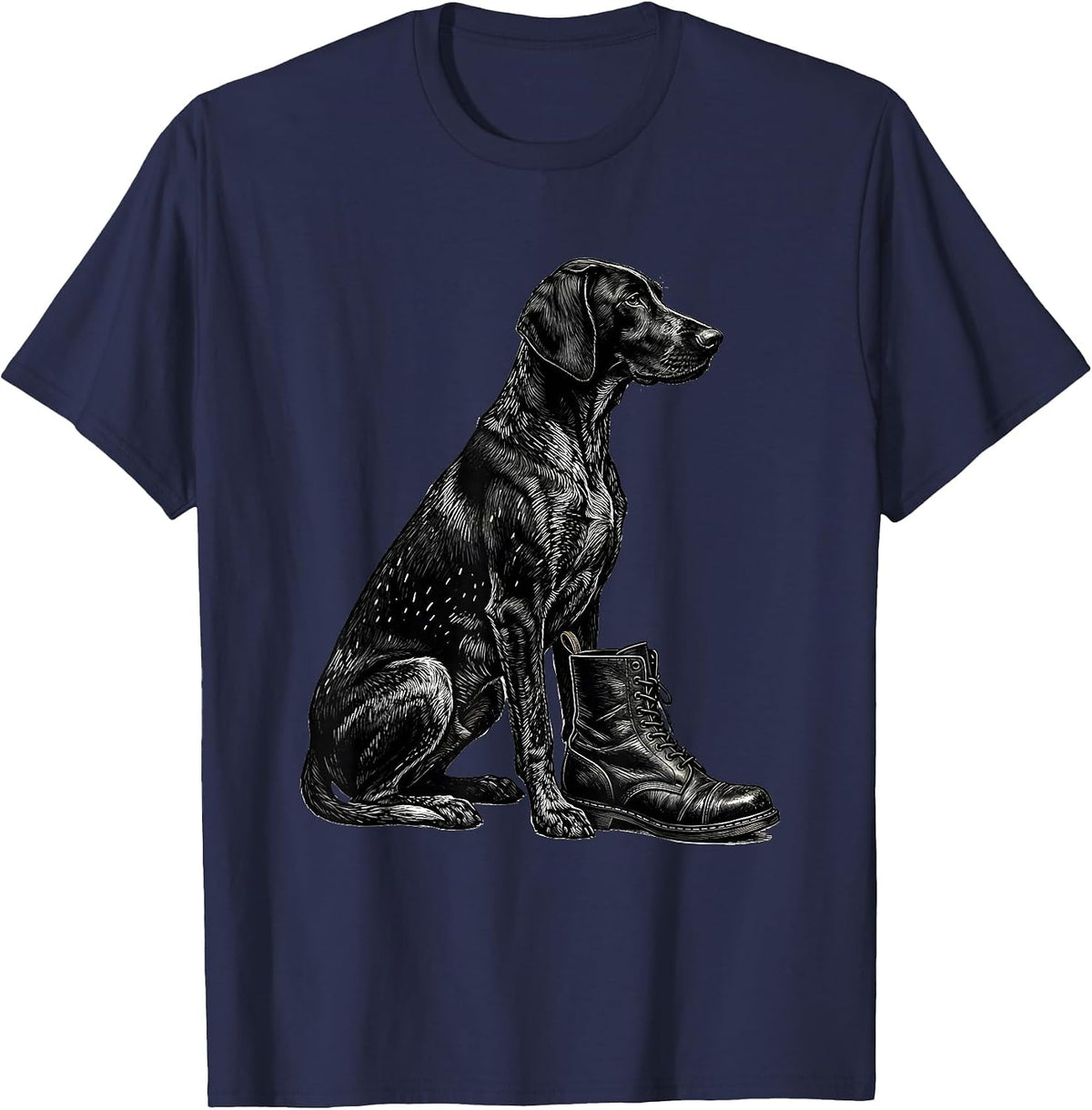 Men's German Shorthaired Pointer Dog Lover Hunting Dog Pride T-Shirt - Navy Blue