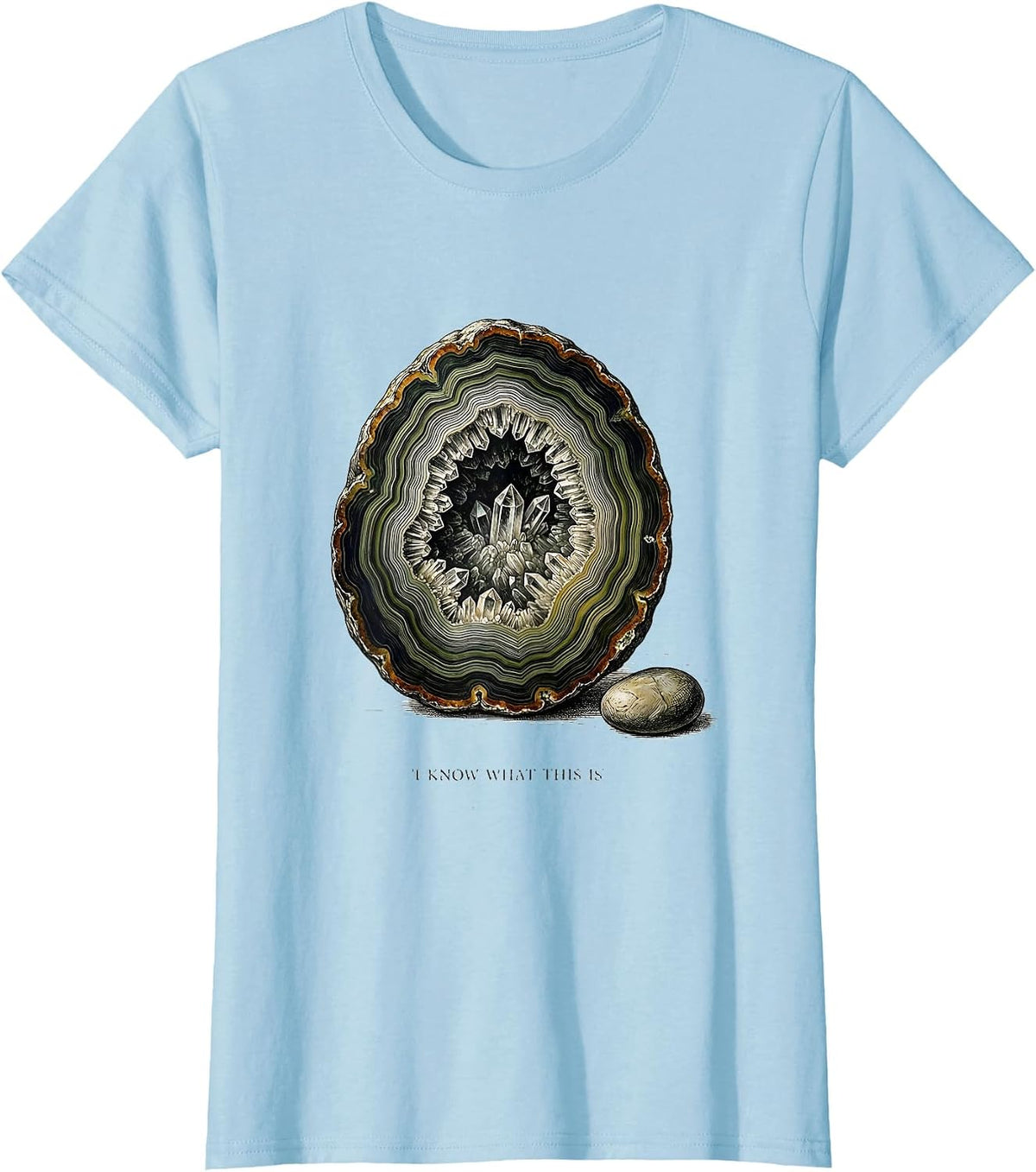 I Know What This Is Botanical Geology Rock Collector Humor T-Shirt - Baby Blue