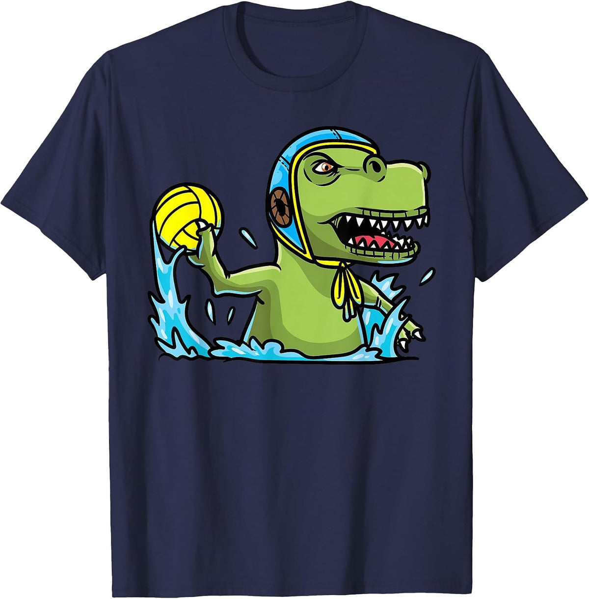 Kids Water Polo Swimming Sports Polo T-Shirt - Navy Blue