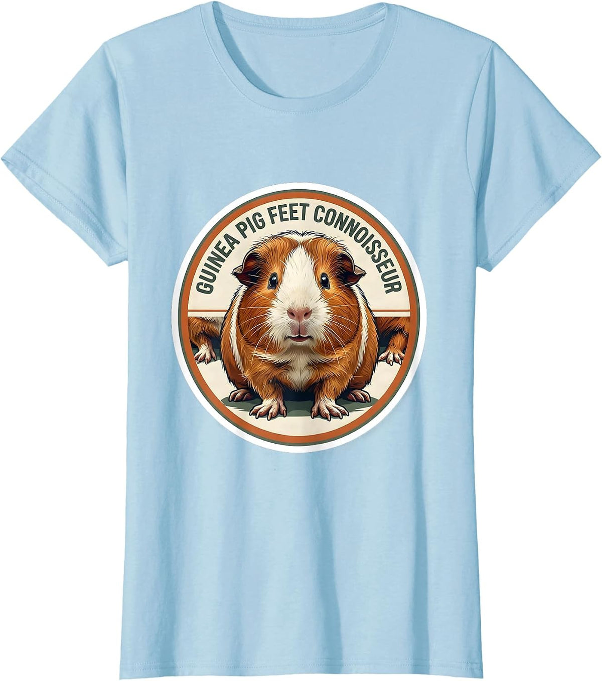 Guinea Pig Feet Connoisseur Funny Pet Lover Cavy Owner T-Shirt - Baby Blue