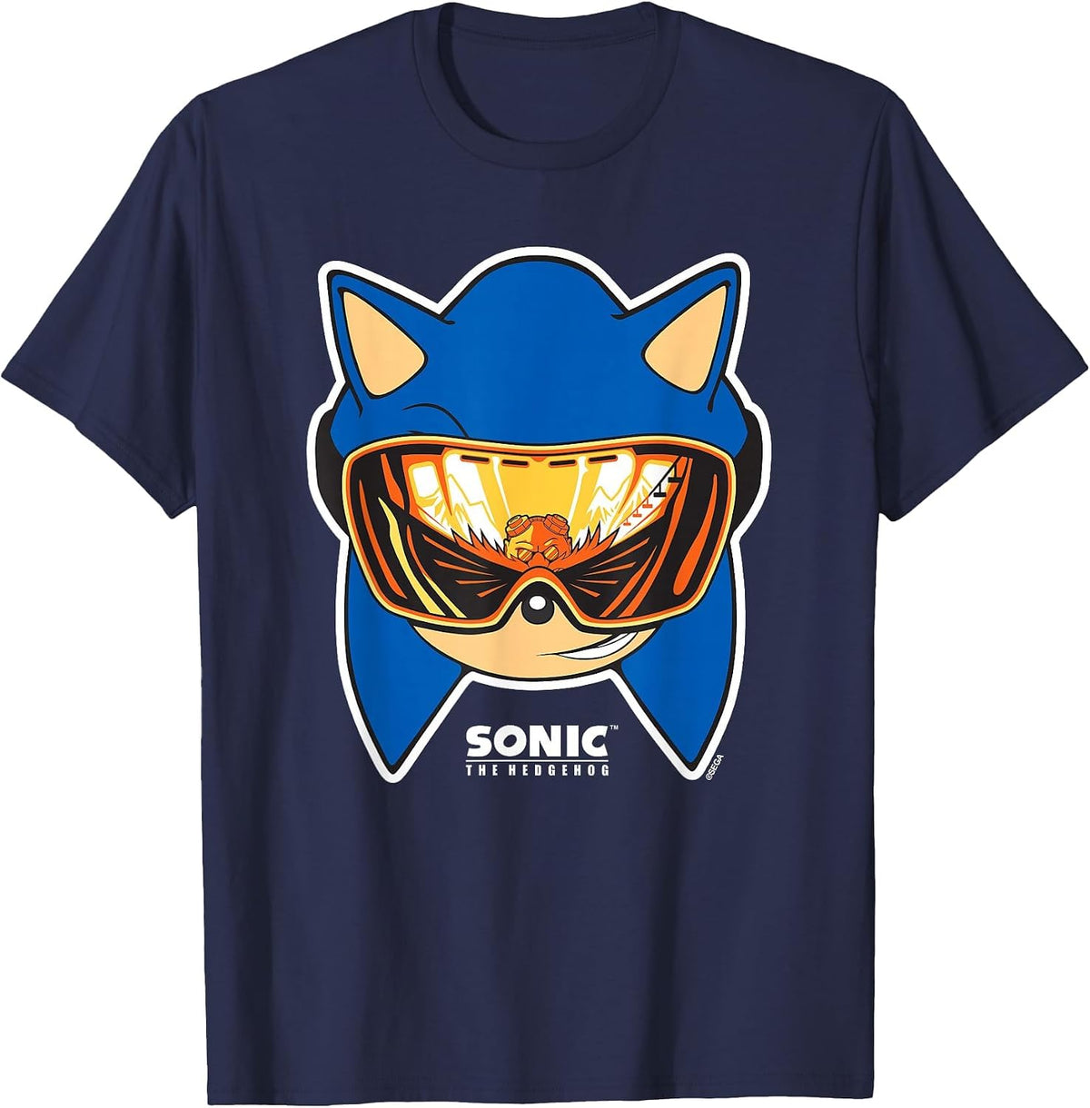 Sonic the Hedgehog - Snowgoggles Sonic T-Shirt - Navy Blue