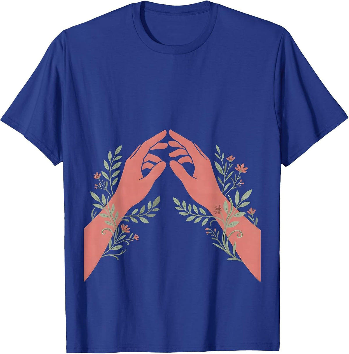 Reaching Hands Suicide Prevention Awareness Design T-Shirt - Royal Blue