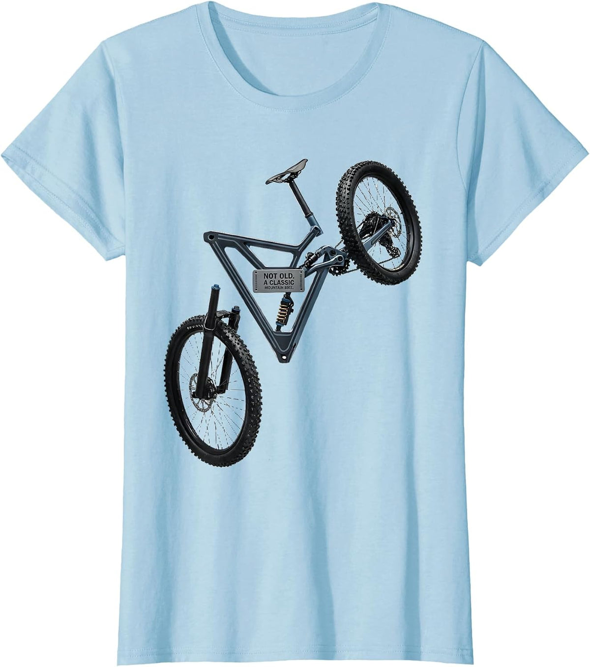 Women's Not Old A Classic Mountain Bike Funny Cyclist Gift T-Shirt - Baby Blue