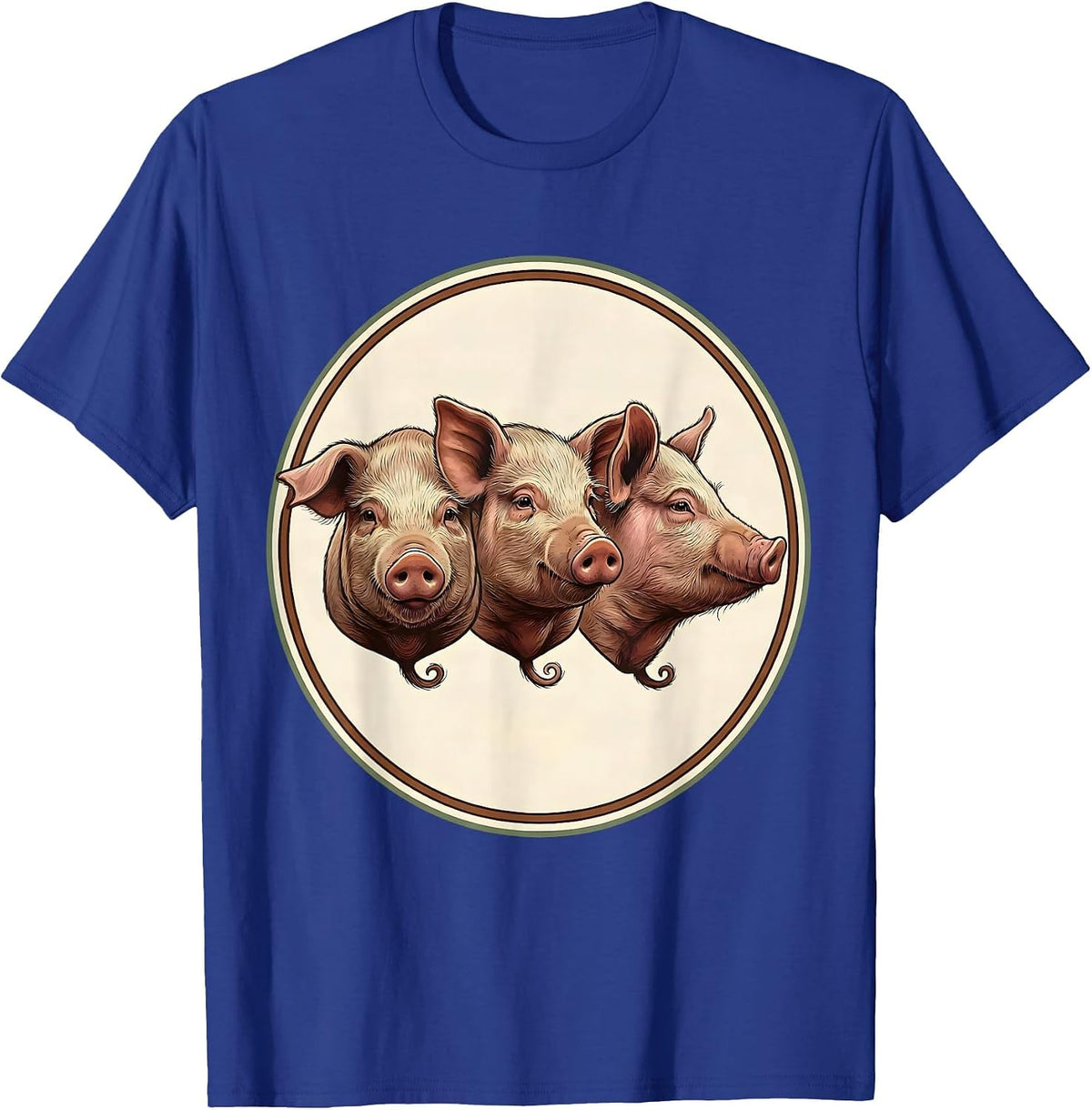 Men's Sealed Pig Badge Guinea Pig Lover Funny Pet Humor T-Shirt - Royal Blue