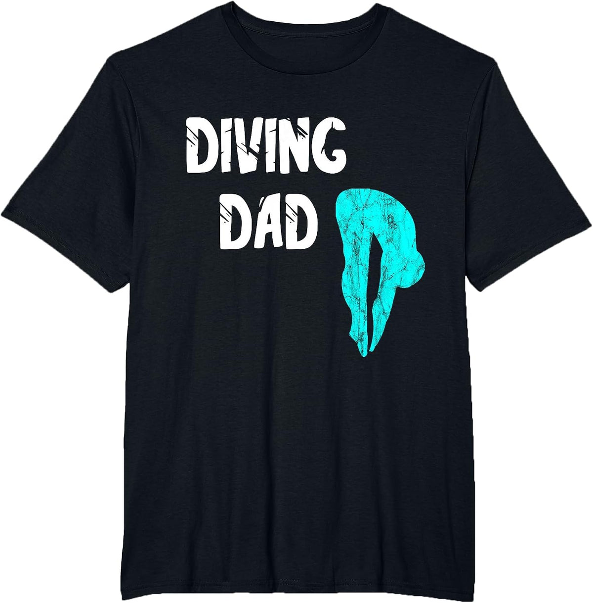 Diving Dad Springboard Swimming Platform Diver Papa Dive T-Shirt - Black