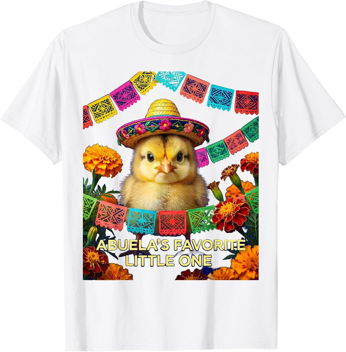 Abuela's Favorite Little One Mexico Kids Design T-Shirt - White