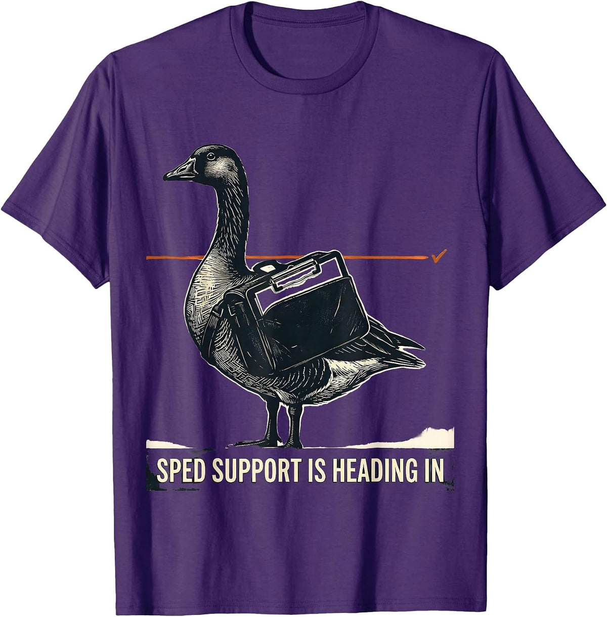 SPED Support Is Heading In Funny Special Education Teacher T-Shirt - Purple