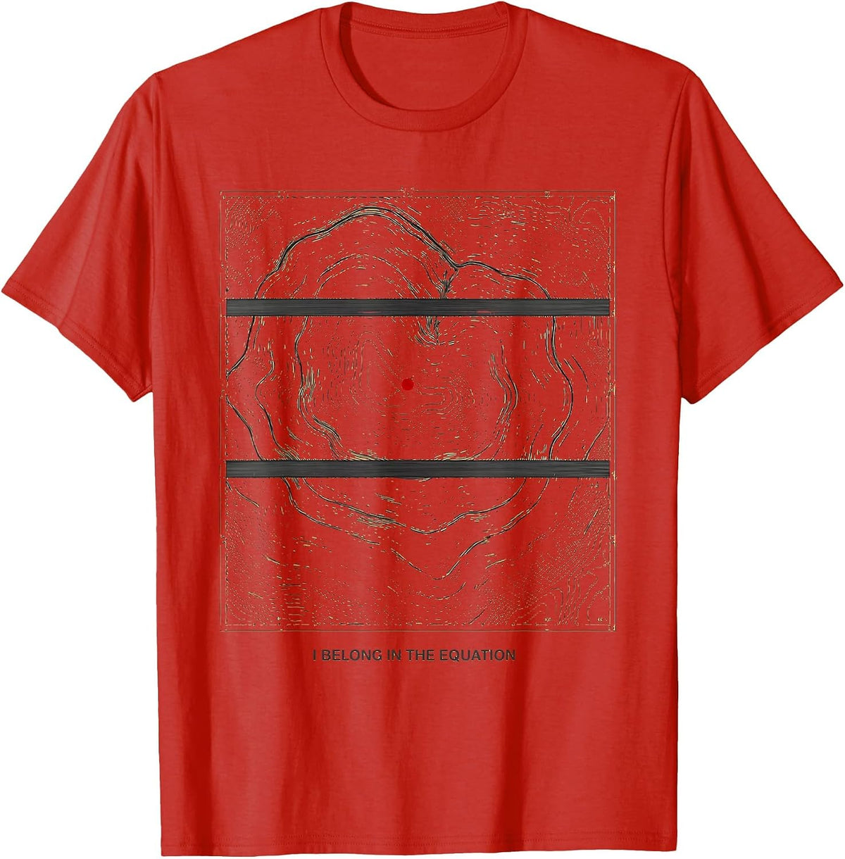 Men's I Belong In The Equation Funny Math Teacher Nerd Humor Gift T-Shirt - Red