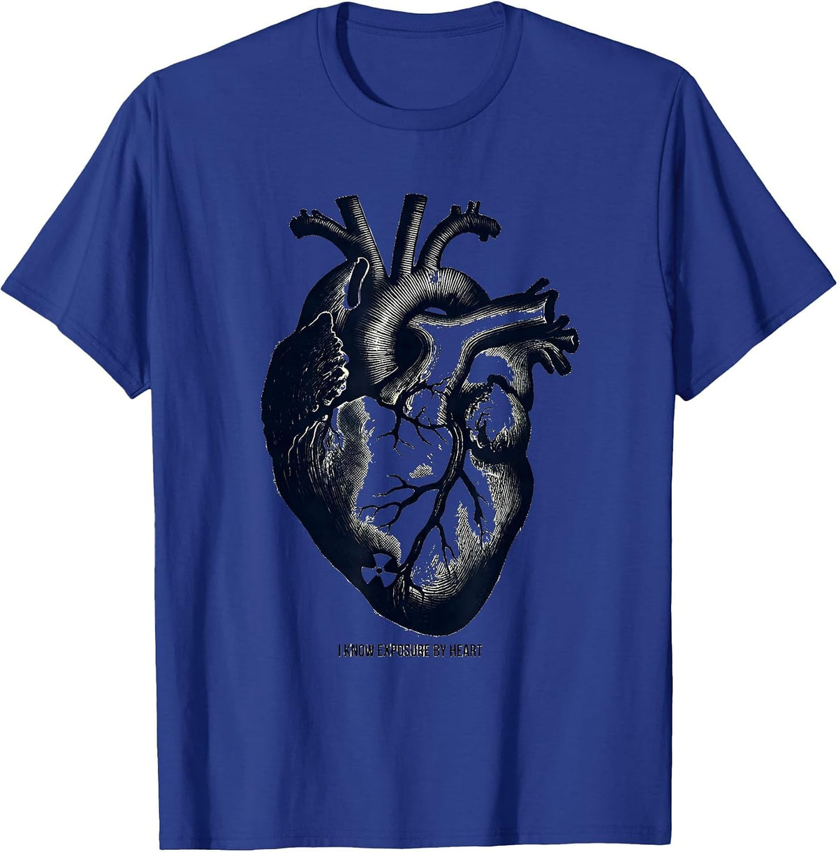 Men's I Know Exposure By Heart Funny Radiology Tech Rad Tech Humor T-Shirt - Royal Blue