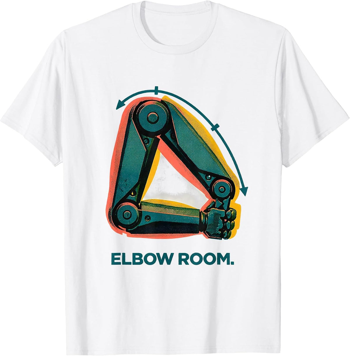 Men's Elbow Room Risograph Physical Therapist OT Humor Gift T-Shirt - White