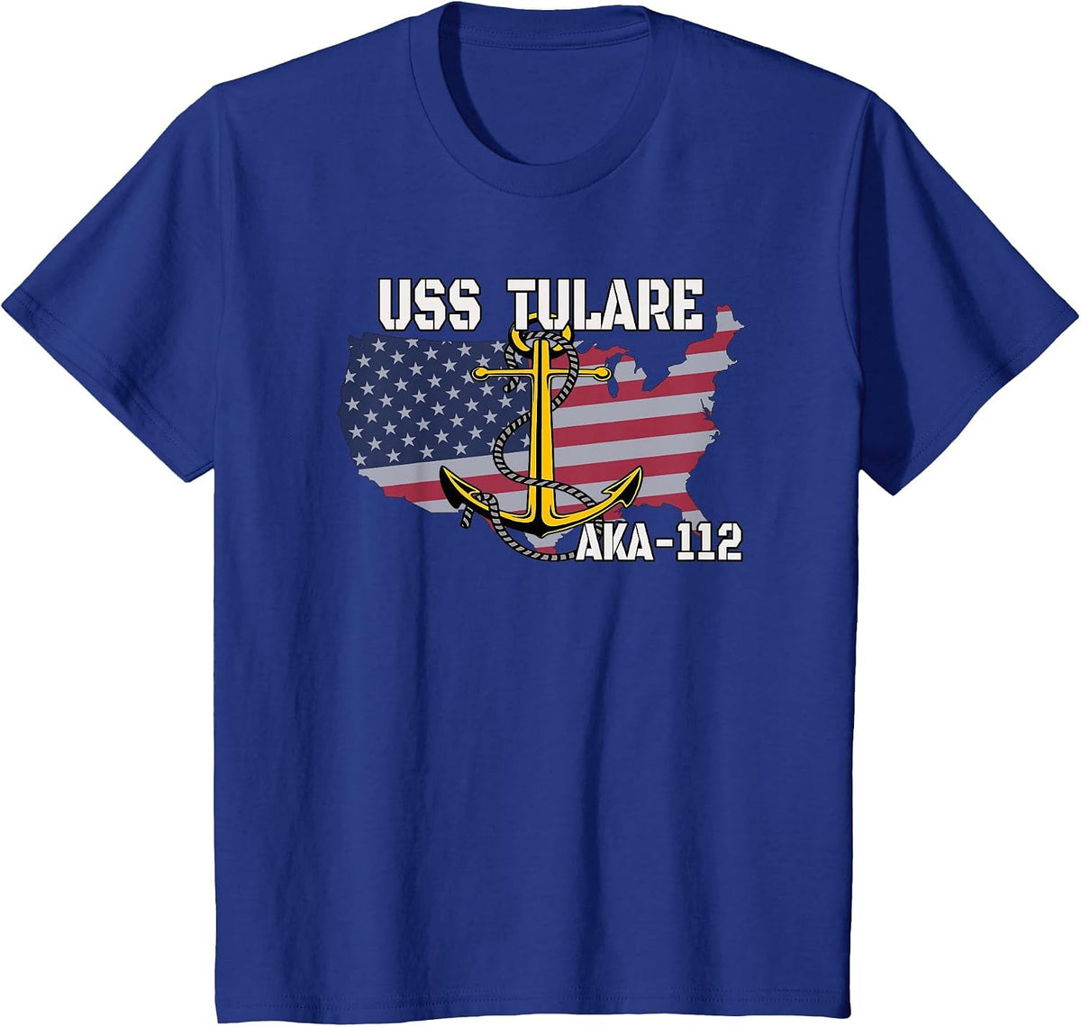 USS Tulare AKA-112 Amphibious Cargo Ship Veterans Day Father T-Shirt - Royal Blue