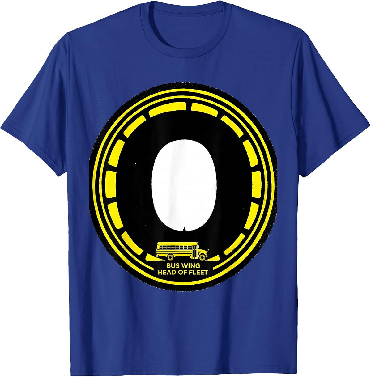 Men's Bus Wing Head Of Fleet Funny School Custodian Appreciation T-Shirt - Royal Blue