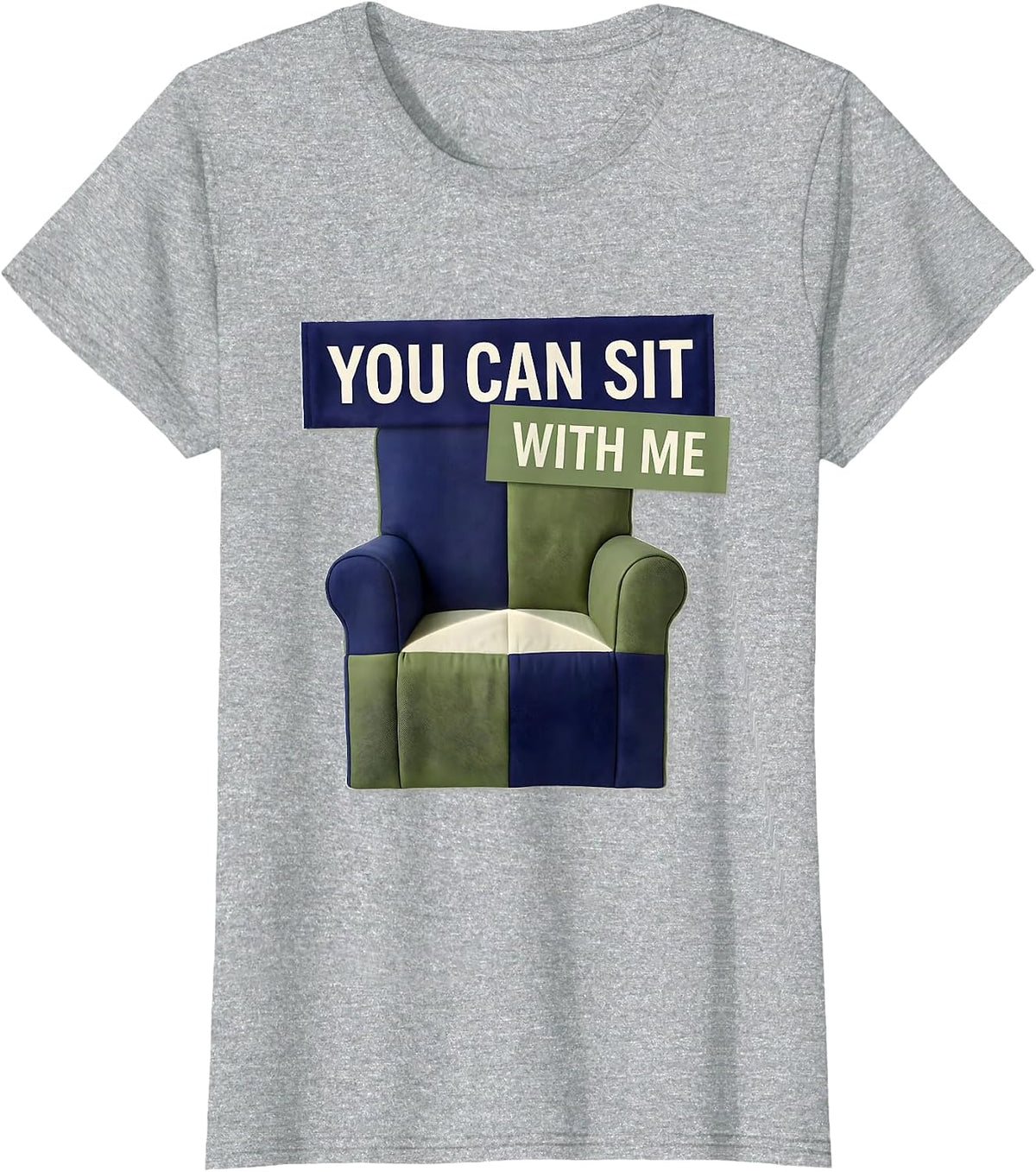 You Can Sit With Me Funny School Counselor Camp Counselor T-Shirt - Heather Grey