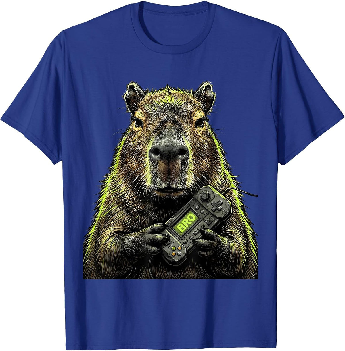 bro Funny Capybara Gamer Meme Humor T-Shirt - Royal Blue