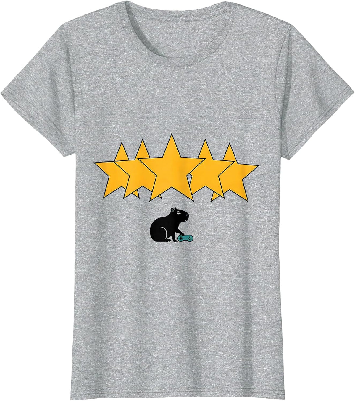 Capybara Gamer Meme Humor Funny Video Games T-Shirt - Heather Grey
