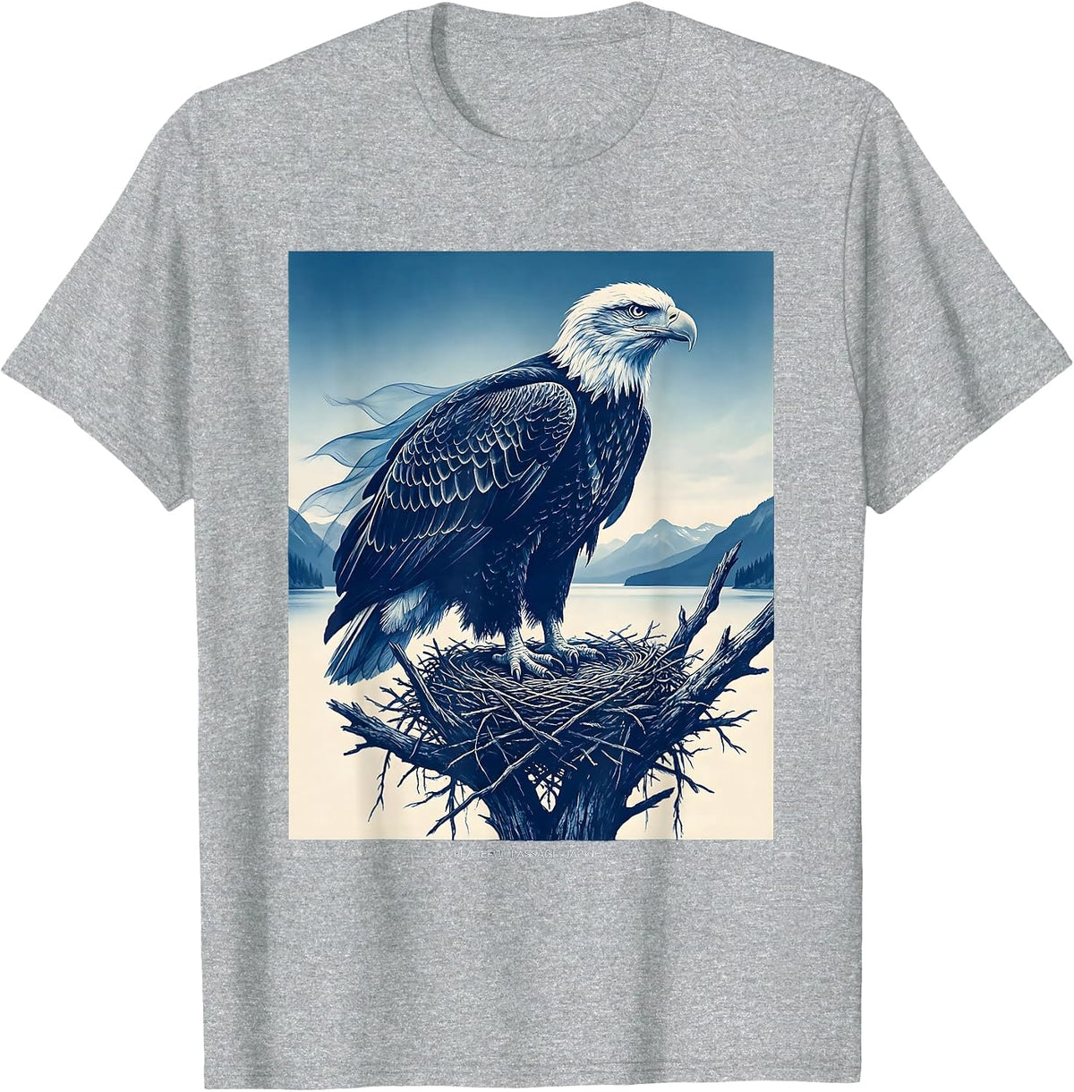 Men's Peaceful Passage Jackie Vintage Eagle Memorial Tribute T-Shirt - Heather Grey