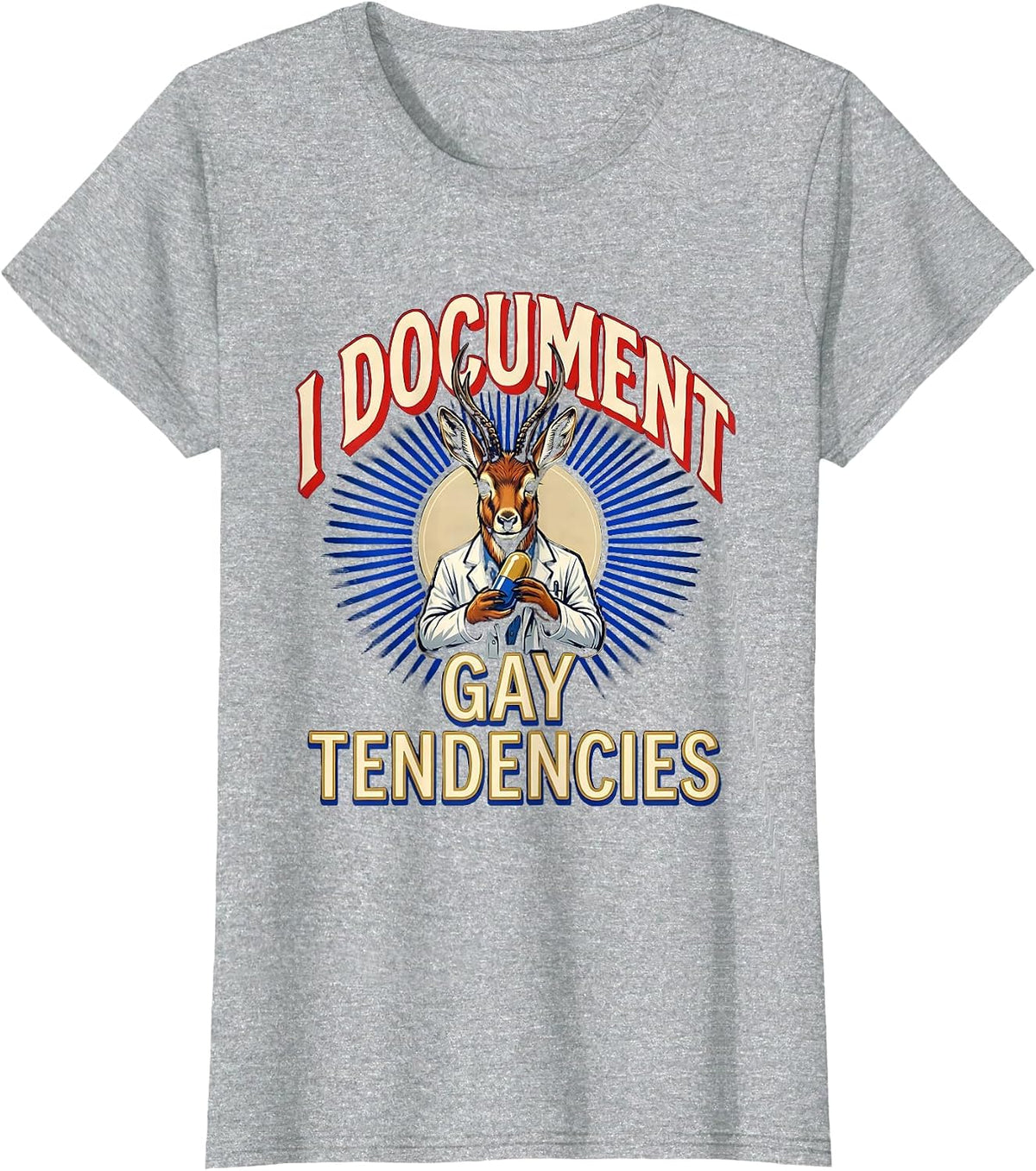 Women's I Document Gay Tendencies Funny Bootleg Meme Humor Queer T-Shirt - Heather Grey