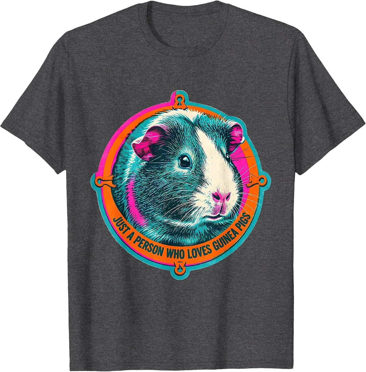 Just A Person Who Loves Guinea Pigs Funny Guinea Pig Lover T-Shirt - Dark Heather Grey