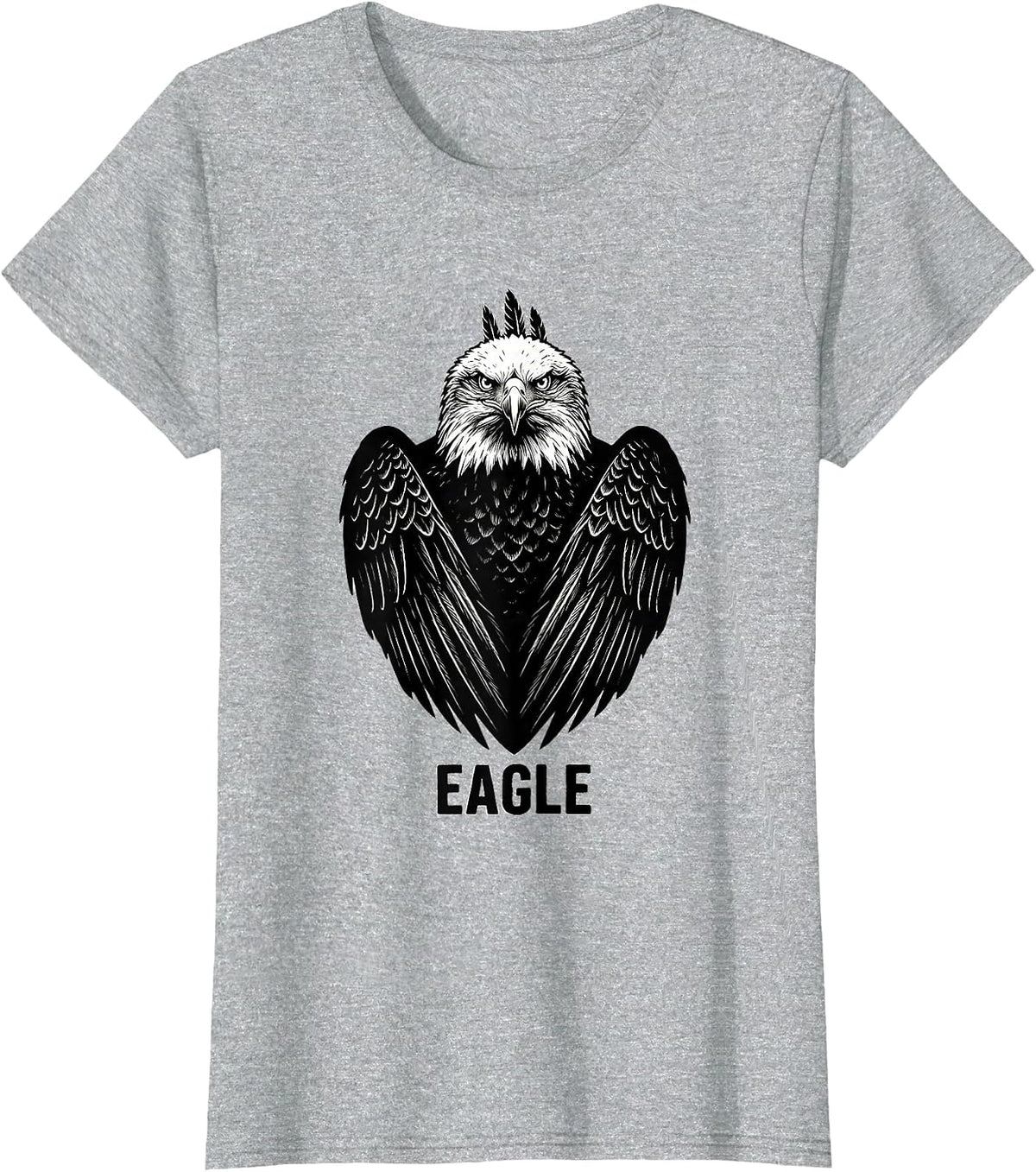 Eagle Playful Mascot Fan Pride Family Matching Gift T-Shirt - Heather Grey